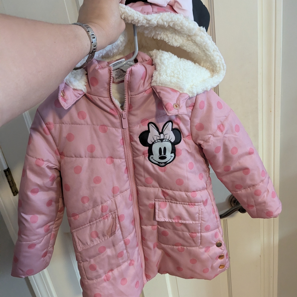 Disney Minnie Mouse Hooded Toddler Girls Coat